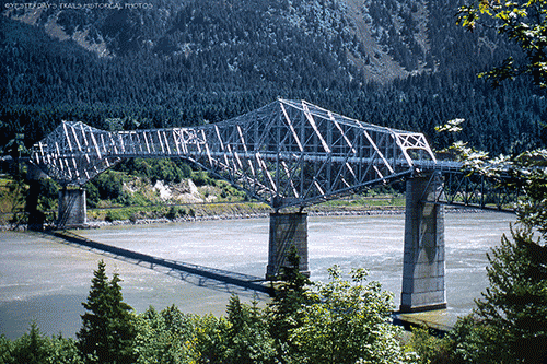 BRIDGE OF THE GODS spanning the Columbia River in the Columbia River Gorge 